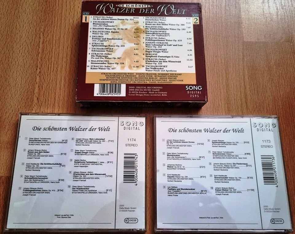 Die schönsten WALZER der WELT (2-CD-SET) STRAUSS WALDTEUFEL TSCHAIKOWSKI u.a. - Bild 2 von 4