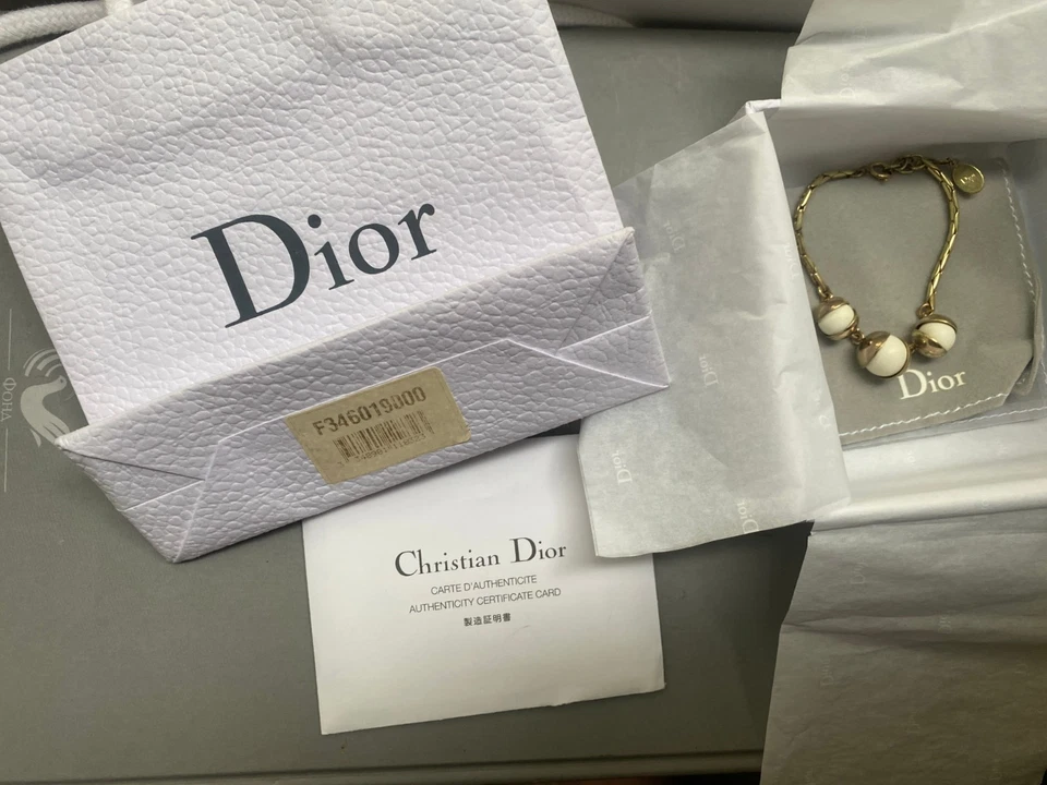 Christian Dior 2 Brazaletes Metal Dorado / Set Colección Bellota Auténtico Foto 3 de 4