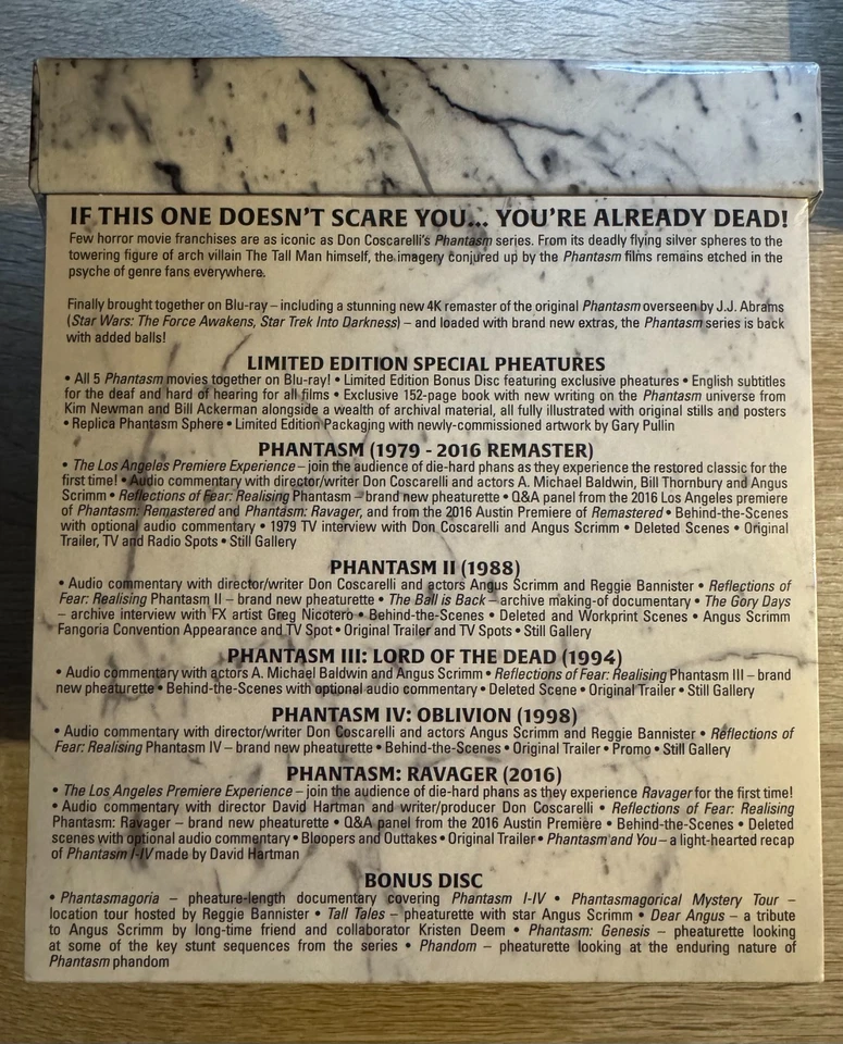 PHANTASM Collection *REGION B* (Blu-ray) Limited NEW SEALED w/REPLICA SPHERE OOP - Image 2 of 4