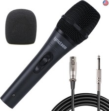LyricLoom Professional Karaoke Microphone Wired, Metal Handheld Mic with 16.4ft