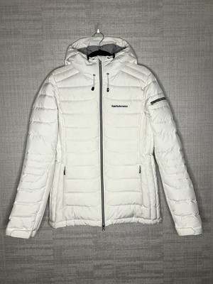 Women's PEAK PERFORMANCE BLACKB J Quilted Down Puffer Jacket Hooded Size L