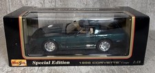 1/18 Maisto 1996 Chevrolet Corvette Coupe Diecast Car w/ Box Green