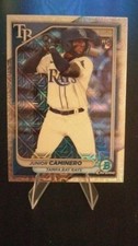 Topps 2024 Bowman Junior Caminero #20 Tampa Bay Rays Chrome Mojo Rookie Card