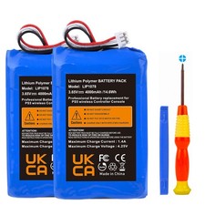 2 PACK 4000mAh Battery Replacement for Sony Playstation 5 Dualsense Controller