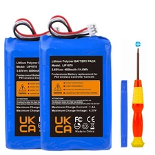 2 PACK 4000mAh Battery Replacement for Sony Playstation 5 Dualsense Controller