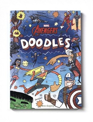 MARVEL AVENGERS DOODLES Interactive Activity Colouring Book Iron Man & More