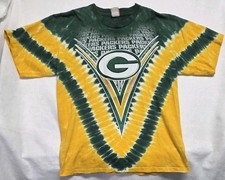 Green Bay Packers Vintage T Shirt NFL Tie Dyed, Size XL, Made In USA
