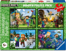 Ravensburger Minecraft 4x100 Piece Jigsaw Puzzle Bumper Pack