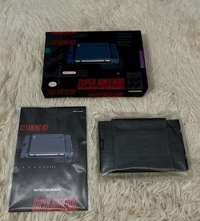 SUPER NINTENDO SNES CLEANING CART W/ BOX BOOKLET & MANUAL UNUSED MINT CONDITION