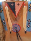 Contemporary Cree beaded buckskin shirt by Gordon Six Pipe (Nightscout), ermine — photo 2