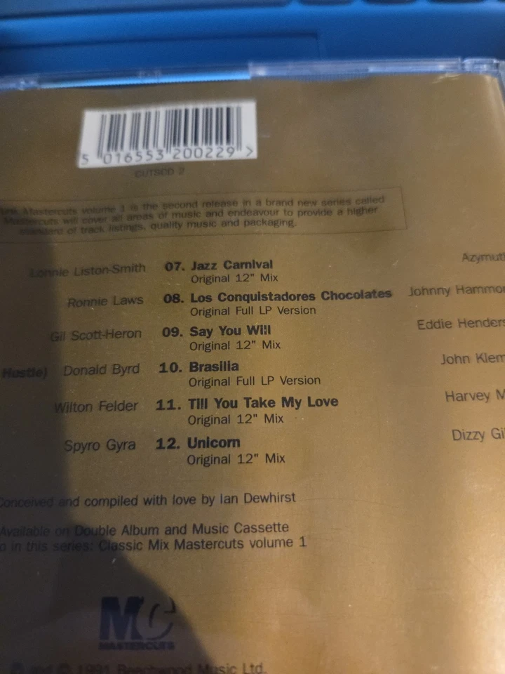 626 - Definitive Classic Jazz-Mastercuts том 1 ~ CD ~ 1991 ~ Azymuth/Wilton Felder - Изображение 3 из 4