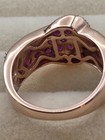 1.75ctw Anthill Garnet & Zircon Buckle Ring Vermeil Plated Sterling Size 6 — photo 7