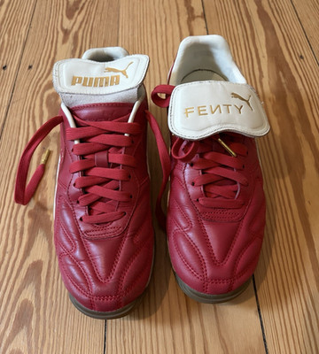 PUMA Fenty Damen Sneaker Low Top Leder Rot/Weiß EU 38 UK 5 US 6