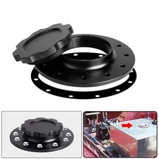 Black Billet Aluminum Easy Fill Fuel Cell Cap With 12 Bolting Holes Cell Bung