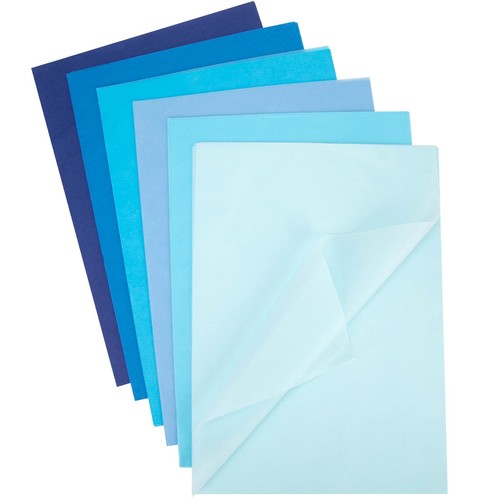 Shindel 330 Sheets Blue Tissue Paper, 14x10 Inch Gift Wrapping Paper Bulk Thi...