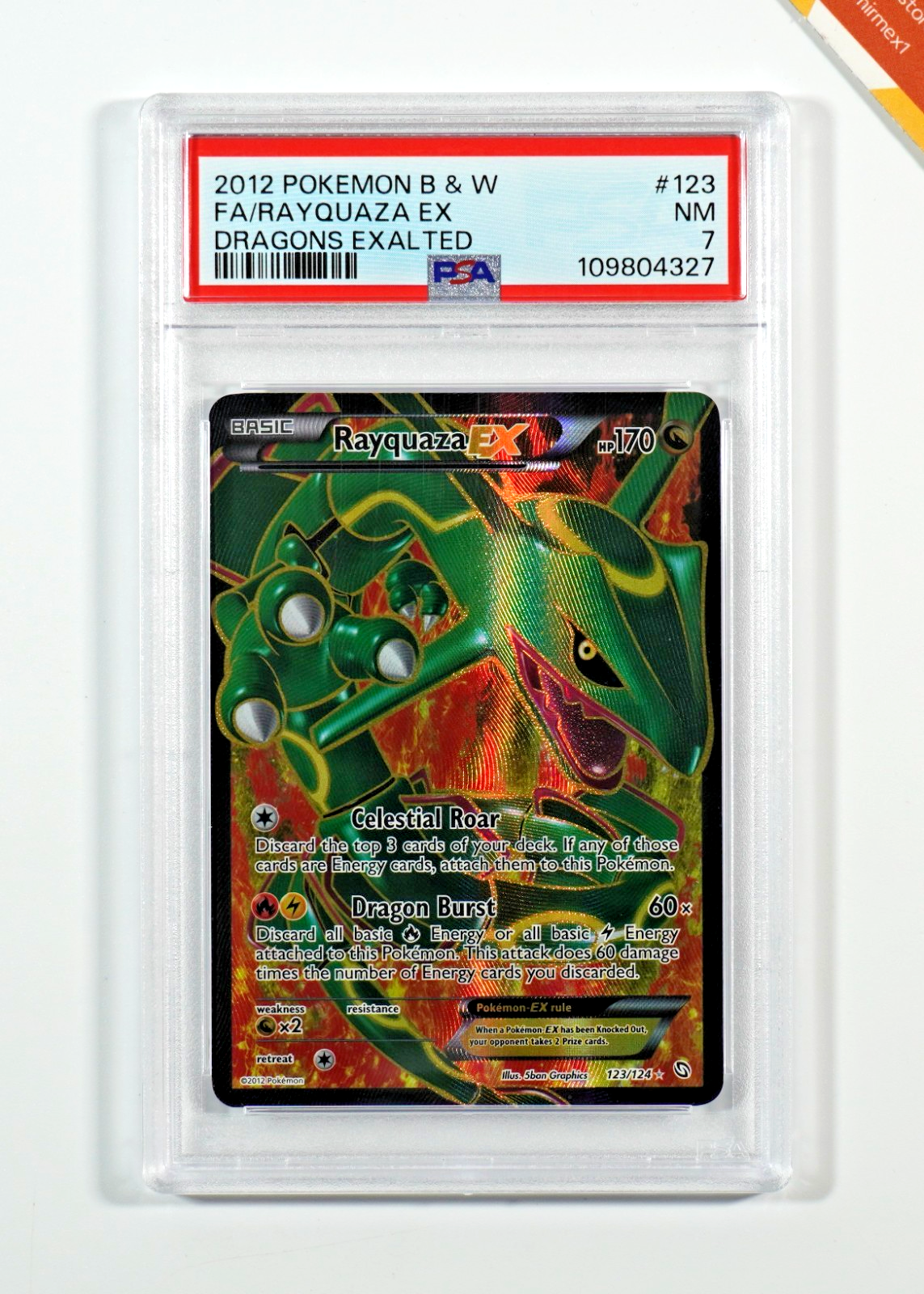 Pokemon PSA 7 Rayquaza Ex #123 Full Art Dragons Exalted 2012 English | eBay