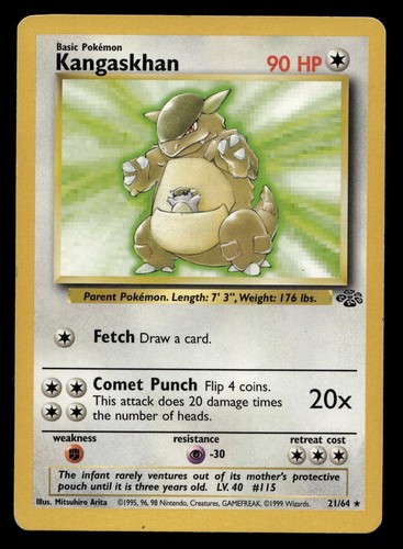KANGASKHAN 21/64 RARE JUNGLE POKEMON HEAVILY PLAYED