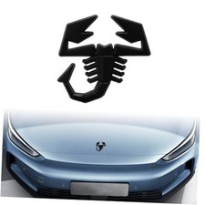 Car 3D Scorpion Metal Sticker, Custom Car Emblem, Auto Side/Rear/Front Black