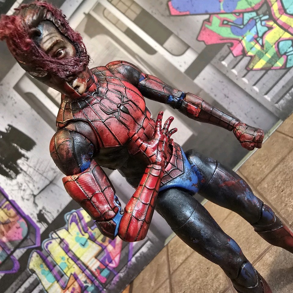Marvel Legends Spider-Man Tom Holland Custom Battle Damage No Way Home ...