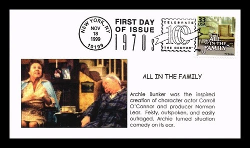 US COVER ALL IN THE FAMILY TV SHOW 1970S CELEBRATE CENTURY FIRST DAY ISSUE