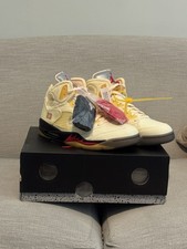 NUOVO Air Jordan 5 SP x Off-White Mid Sail - DH8565-100 Uomo Taglia 12 VIRGIL ABLOH