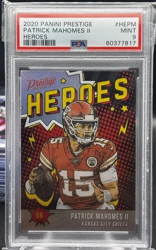 Patrick Mahomes II 2020 Panini Prestige Heroes PSA 9 Mint Kansas City Chiefs