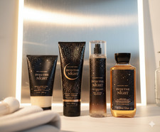 Bath  Body Works INTO THE NIGHT 4 PC SET Body lotion, mist, scrub and wash