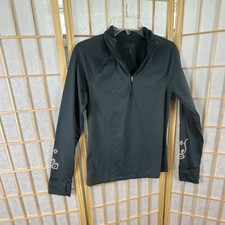 Athleta 1/4 Zip Gray Mock Neck Knit Long Sleeve Pullover Women M