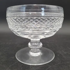 Waterford Crystal Cashel Pattern Champagne Sherbet Glass Crosshatch Discontinued