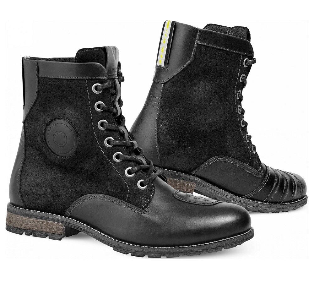 SCARPE STIVALI BOOTS MOTO REV'IT REVIT REGENT BLACK NERO LEATHER PELLE TG 45