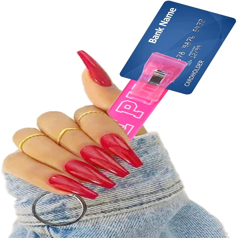 5 Debit Credit Card Grabber Keychain ATM Card Grabber Plastic Clip For Long  Nail | eBay