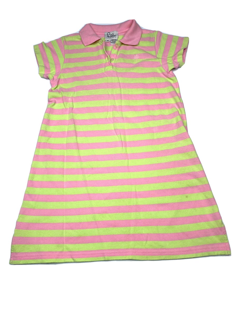 Pink and green striped dress hot sale