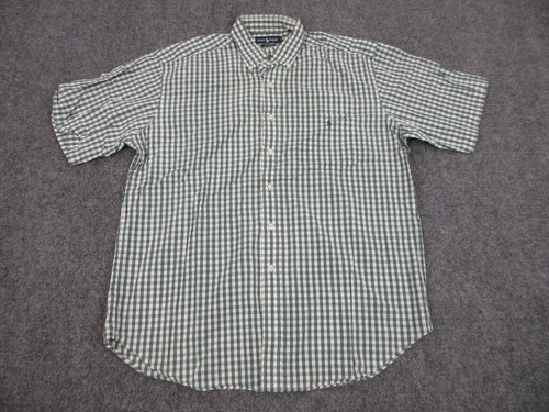 Ralph Lauren Shirt Mens Adult Large Green White Plaid Pony Logo Blake Button Up