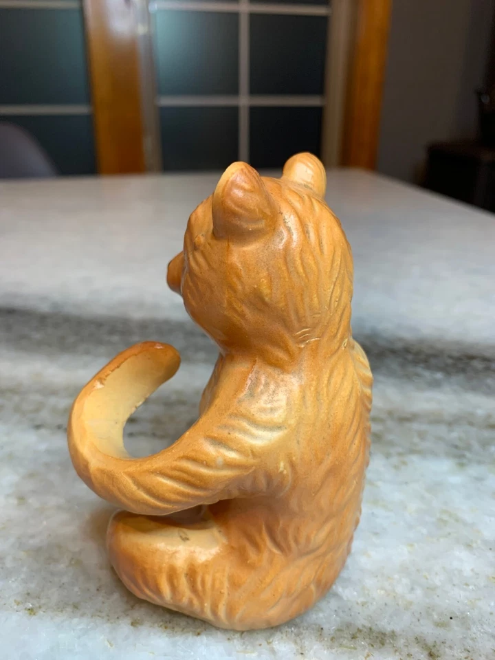 Soporte de cepillo de dientes antiguo vintage de porcelana/cerámica oso de peluche Foto 4 de 4