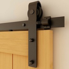 CCJH 4-14FT Sliding Barn Wood Door Hardware Kit For Single/Double/Bypass 2 Doors