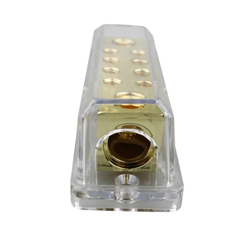 0/2 Gauge To 8 X 8 Gauge Power/Ground Distribution Block Brass Skpd-15G - Picture 4 of 5