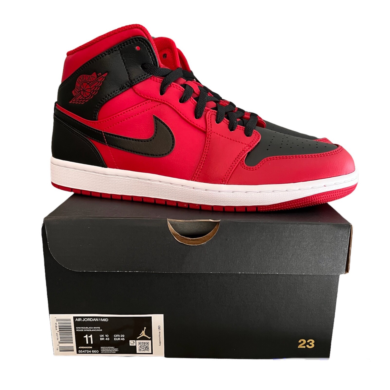 Nike Air Jordan 1 Mid Reverse Bred 