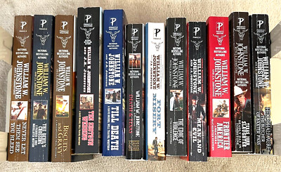 Ws Books Lot of 12 William W. Johnstone Western Paperback Books Miscellaneous ...