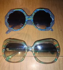 Pair Vintage Multi Colored Adult Beautiful Vintage SunGlasses 1990s Hip Hop Look