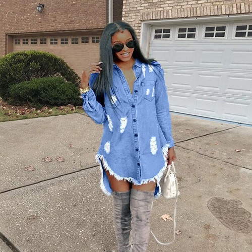 Fashion Women Casual Buttons Tassels 