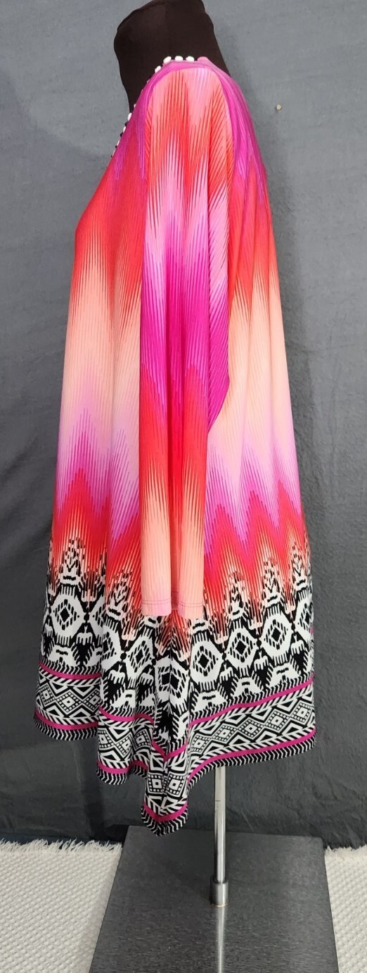 RUBY RD Pink Red Orange DRAMATIC Aztec Embellishe… - image 2