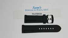 Heavy Duty 26mm BlackRubber PU Diver Watch Band: fit Luminox & Nixon #STAR-Pan26