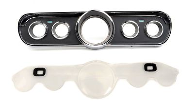 Replacement Black Instrument Bezel and Lens  Set 1965 GT Mustang 