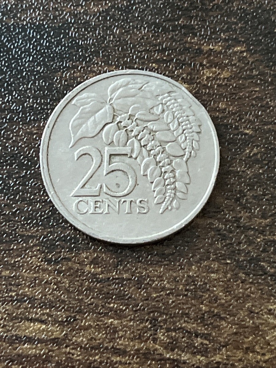 1980 Trinidad & Tobago 25 Cents Actual Coin TK6972* | eBay