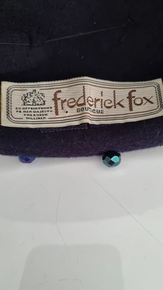 Frederick Fox Navy Wool Beret Hat size M - Image 3 of 4