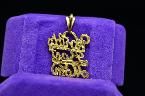 Michael Anthony 14K Yellow Gold WORLDS BEST MOM Pendant Charm - Picture 4 of 4