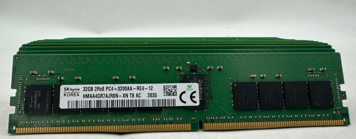 LOT OF 23 SK hynix 32GB Server RAM 2Rx8 PC4-3200AA-RE4-12 LOT OF 23 SK hynix 32GB Server RAM 2Rx8 PC4-3200AA-RE4-12