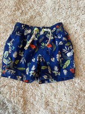 Baby Gap Boys Sz. 6-12 Mo. Blue tropical elephant Swim Trunks. Cute, Grt Shape