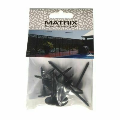 Matrix Decor Bildschirm Montageset anthrazit schwarze Schrauben 10 Stück - neu im Paket 