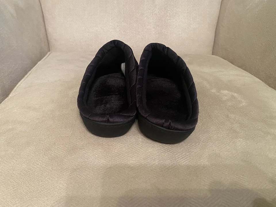 Isotoner Secret подошва арка контур черный матовый бархат тапочки размер 7,5-8 - Изображение 4 из 4